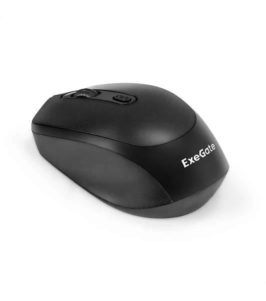 Мышь беспроводная ExeGate Professional Standard SR-9005 черный, 1200 dpi, радиоканал, USB, кнопки - 4
