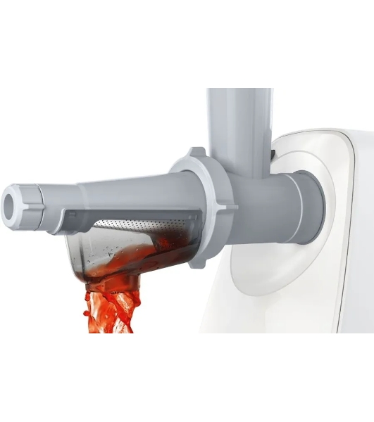 Мясорубка электрическая Bosch MFW2515W белый, 1500 Вт, 1.7 кг/мин, защита от перегрузки, насадки - 4