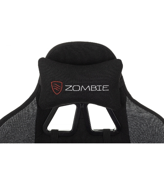 Кресло Zombie Carry черный/серый, экокожа, подголовник