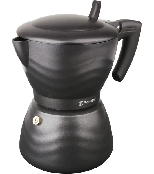 Кофеварка гейзерная Rondell Walzer RDA-432, 0.3л, алюминий, черный