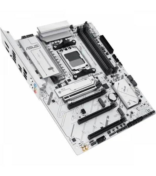 Материнская плата ASUS B850 MAX GAMING WIFI W, AM5, AMD B850, 4xDDR5, 4xSATA, 3xM.2, 1xPCIe 5.0 x16, 1xPCIe 4.0 x4, 2xPCIe 3.0 x1, 1xDisplayPort, 1xHDMI, 1x2.5Gb LAN, Wi-Fi 6E, Bluetooth 5.3, 1xUSB-C 10Gbps, 3xUSB-A 10Gbps, 2xUSB-A 5Gbps, 2xUSB-A 2.0, 3x3.5 мм, 7.1, ATX