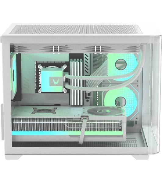Компьютерный корпус AeroCool/Formula Crystal U2M Floe белый без БП mATX 1xUSB 3.0 audio bott PSU