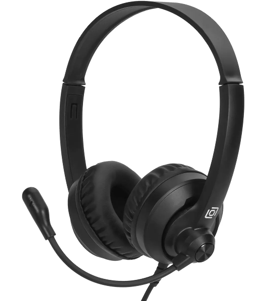 Гарнитура Oklick HS-M500 чёрный, проводная, USB