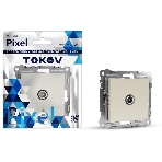 Коннектор TV TOKOV ELECTRIC СП Pixel механизм бежевый, фото 1