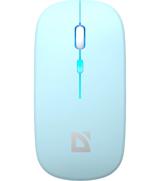 Мышь беспроводная Defender Coda MB-261 голубой, 1600 dpi, радиоканал, Bluetooth, USB, кнопки - 4