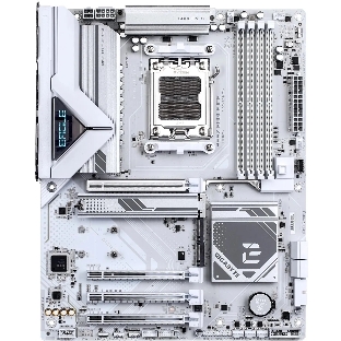 Материнская плата Gigabyte B850 EAGLE ICE, AM5, AMD B850, 4xDDR5, 4xSATA, 3xM.2, 1xPCIe 5.0 x16, 1xPCIe 4.0 x4, 2xPCIe 3.0 x1, 1xDP (v1.4), 1xHDMI (v2.1), 1x2.5Gb LAN, 2xUSB-A 10Gbps, 2xUSB-A 5Gbps, 6xUSB-A 2.0, 1xUSB-C 5Gbps, 3x3.5 мм, 7.1, ATX
