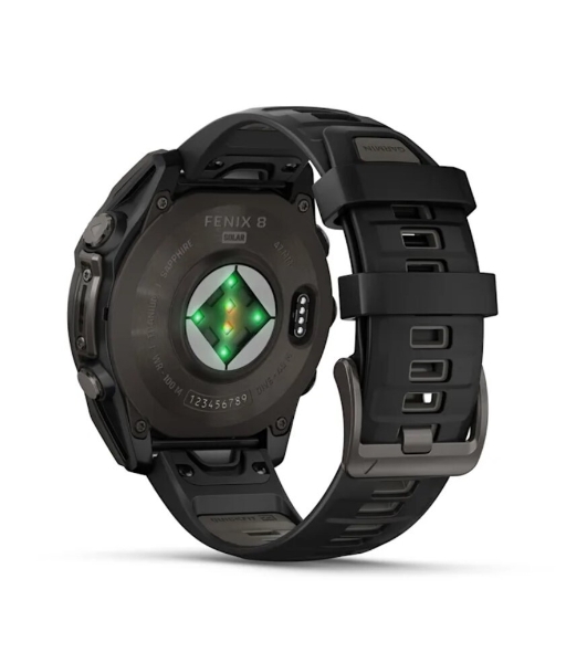 Умные часы Garmin Fenix 8, 1.6' AMOLED, Wi-Fi, Bluetooth, NFC, 100м, серый / черный