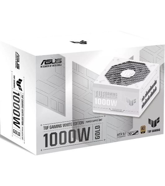 Блок питания ASUS TUF-GAMING-1000G-WHITE,PSU, CE+UK (90YE00S5-B0NA00) белый