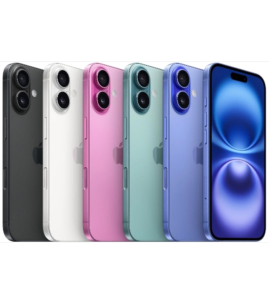 Смартфон Apple iPhone 16 A3287, 8/128Gb, бирюзовый