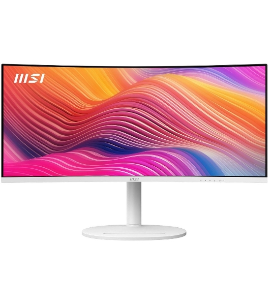 Монитор 34' MSI Modern MD342CQPW VA 3440x1440, 120 Гц, 4 мс, 21:9, 300 кд/м², 2xHDMI, 1xDP, 1xUSB-C, 2x3 Вт, белый, изогнутый