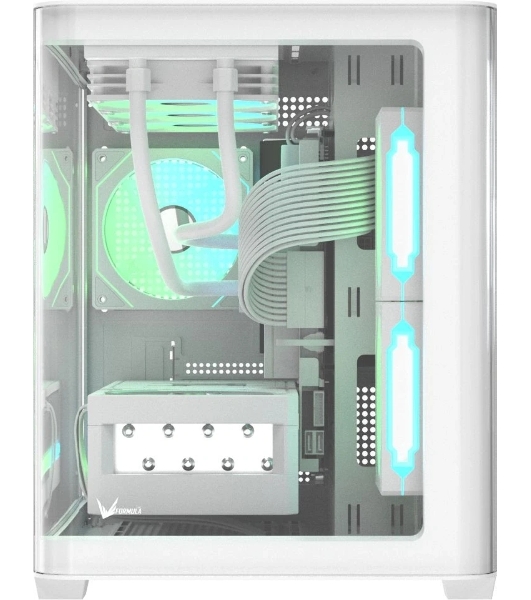 Компьютерный корпус AeroCool/Formula Crystal U2M Floe белый без БП mATX 1xUSB 3.0 audio bott PSU