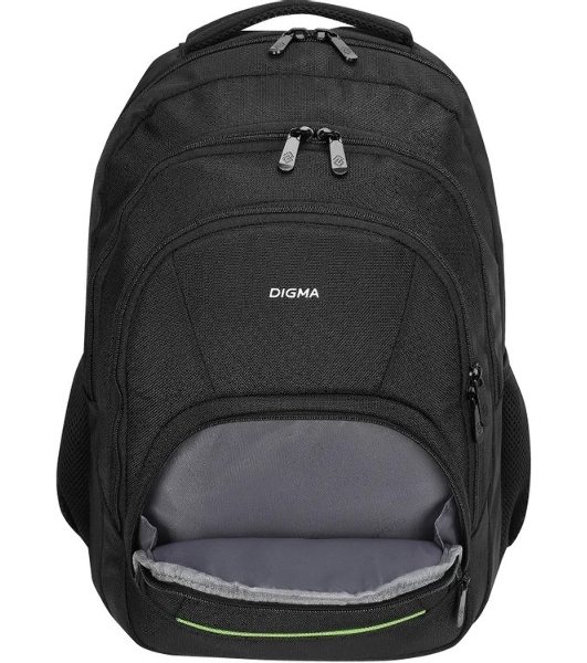 Рюкзак для ноутбука 15.6' Digma Stash S1 черный полиэстер (DGbP15S1BK)