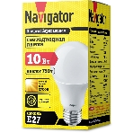 Лампа светодиодная Navigator NLL-A60-10-230-2.7K-E27 10 Вт грушевидная 2700К тепл. белый E27 750 лм 170-260В, фото2