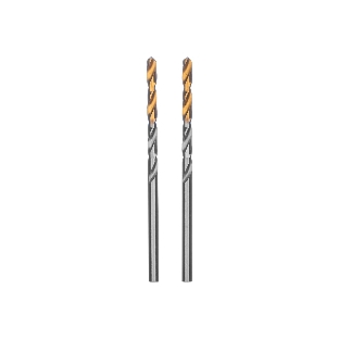 Сверло спиральное по металлу Denzel 3,2 x 65мм, Р6М5, Golden Tip, 2 шт.