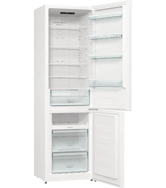 Холодильник Gorenje NRK6201PW4 белый двухкамерный 235/96л морозилка снизу, No Frost