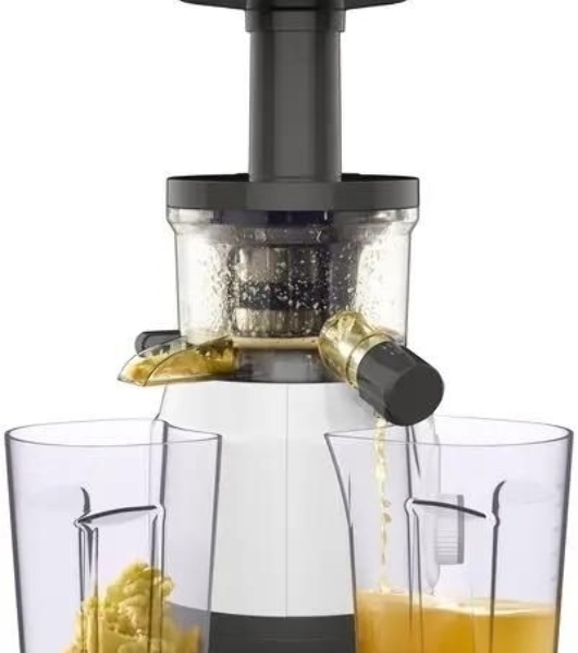 Соковыжималка Moulinex ZU150110 белый/черный, шнековая вертикальная, 150 Вт, 800 мл, электронное, реверс