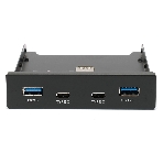 Планка на переднюю панель Gembird FP3.5-USB3-2A2C, USB, 2xUSB-A 3.0 + 2xType-C, 3.5', фото 1