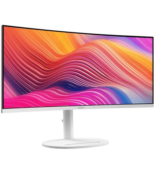 Монитор 34' MSI Modern MD342CQPW VA 3440x1440, 120 Гц, 4 мс, 21:9, 300 кд/м², 2xHDMI, 1xDP, 1xUSB-C, 2x3 Вт, белый, изогнутый