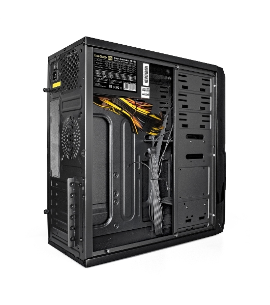 Компьютерный корпус Miditower ExeGate XP-329S-UNS400 (ATX, БП UNS400 с вент. 12см, 2*USB, аудио, черный)