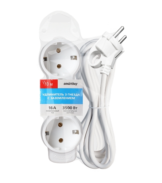 Удлинитель Smartbuy (SBE-16-3-10m-Z) 3 гн х 10,0 м белый
