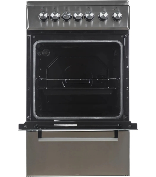 Плита электрическая Beko FSS57100GX серебристый, конфорок 4 шт, духовка 60 л, 50 см x 85 см x 60 см