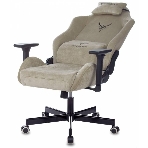 Кресло игровое Бюрократ Knight N1 Fabric бежевый Light-21, с подголов. крестовина металл, фото3
