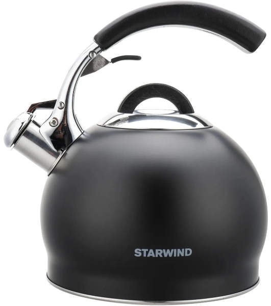 Чайник для плиты металлический Starwind Chef Concept 3 л. черный (SW-CH1510)