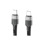 Кабель OLMIO BOLT, Type-C - Type-C, 60W, 1.2м, тканевая оплетка, черный, фото4