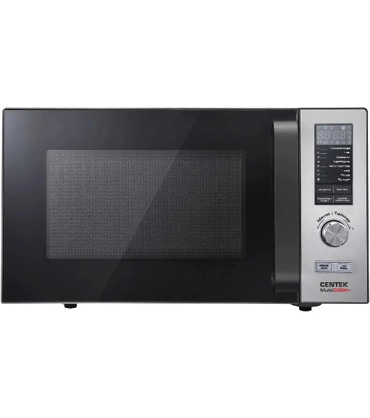 Микроволновая печь Centek CT-1567 серебристый/стальной, 25 л, 900 Вт, переключатели - кнопки, поворотный механизм