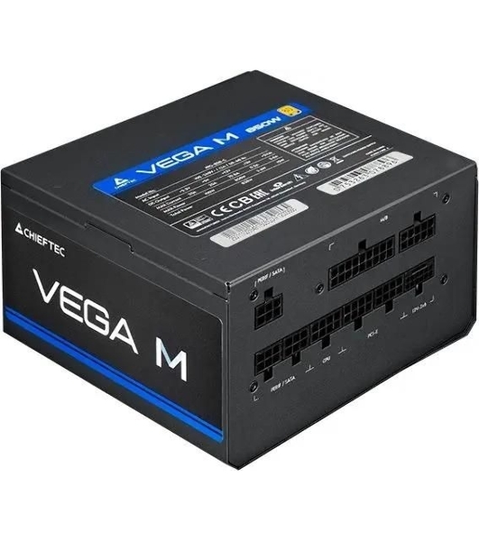 Блок питания Chieftec Vega M PPG-750-C (ATX 3.1, 750W, 80 PLUS GOLD, Active PFC, 135mm fan, Gen5 PCIe, Full Cable Management) Retail