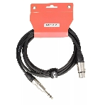 Кабель микрофонный FORCE FMC-15/31/4' TRS (M) - XLR (F), высококачественный балансный, малошумящий с проводниками из безкислородной меди OFC, диаметр 6 мм, профессиональные металлические разъемы Rean, длина 3 м, цвет черный, фото3