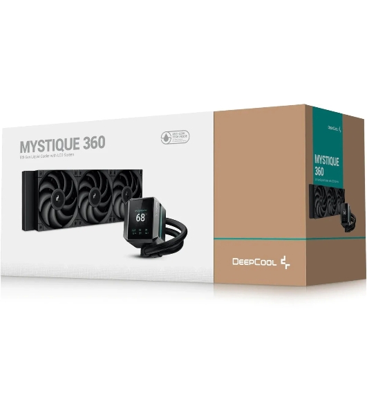 Система жидкостного охлаждения DEEPCOOL MYSTIQUE 360 ARGB черный, 120 мм, алюминий/медь, 2150 об/мин, 36.49 дБ, 4 pin, 300 Вт