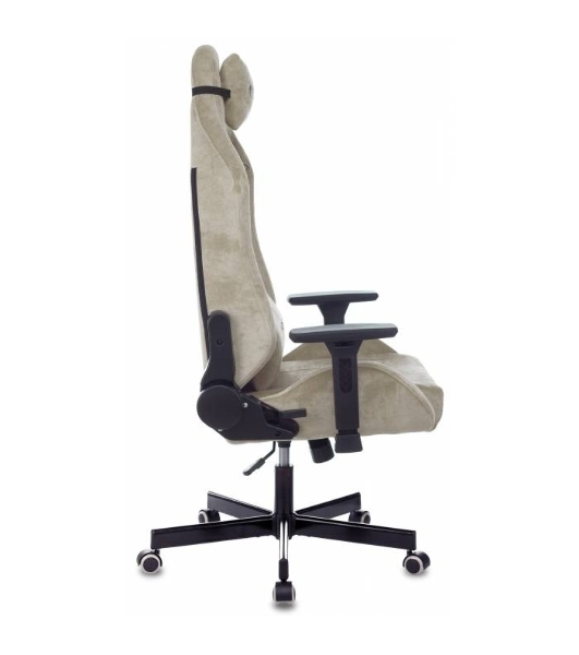 Кресло игровое Бюрократ Knight N1 Fabric бежевый Light-21, с подголов. крестовина металл
