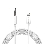 Кабель аудио MORE CHOICE (4610196409820) UK28i AUX 3.5мм Lightning 8-pin 1м, белый, фото 1
