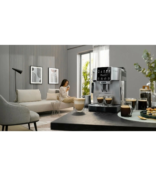 Кофемашина DeLonghi ECAM220.30.SB серебристо-черный, исп. кофе - зерновой/молотый, 1.8 л, 1450 Вт, 15 бар