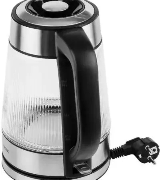 Чайник электрический Centek CT-0013 стекло, 2200 Вт, 1.8 л, серебристый