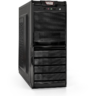 Компьютерный корпус Miditower ExeGate XP-329S-UNS400 (ATX, БП UNS400 с вент. 12см, 2*USB, аудио, черный)