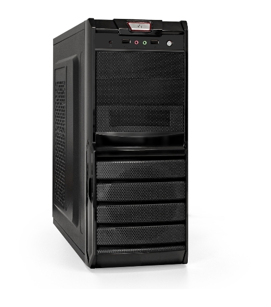 Компьютерный корпус Miditower ExeGate XP-329S-UNS400 (ATX, БП UNS400 с вент. 12см, 2*USB, аудио, черный)