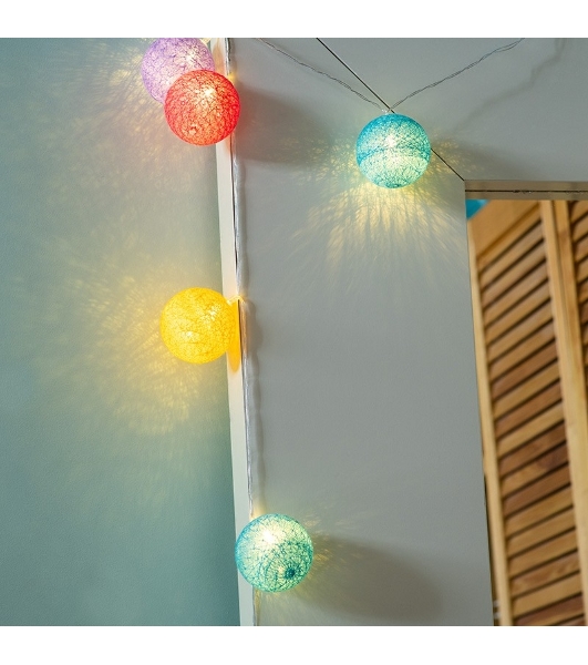 Тайские фонарики Neon-night Фейерверк 5 м, 25 LED, прозрачный ПВХ, теплый белый, питание USB