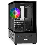 Компьютерный корпус Minitower ExeGate i3 SEA (mATX, без БП, 1*USB+1*USB 3.0, HD аудио, черный, 1 вент. 12см с RGb подсветкой, передняя и боковая панели - закаленное стекло), фото 1