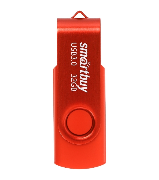 Флешка USB Smartbuy Twist Red (SB032GB3TWR), 32Gb, USB 3.0/3.1, R/W 70/40, красный