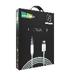 Кабель аудио MORE CHOICE (4610196409820) UK28i AUX 3.5мм Lightning 8-pin 1м, белый, фото2