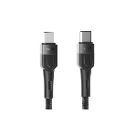 Кабель OLMIO BOLT, Type-C - Type-C, 60W, 1.2м, тканевая оплетка, черный, фото5