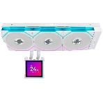 Система водяного охлаждения Lian-Li HydroShift II LCD-S 360TL ARGB Soc-AM5/AM4/1700/1851 белый 4-pin 33dB Al+Cu LCD Ret (G89.GHS2LCDS36TW.R0), фото3