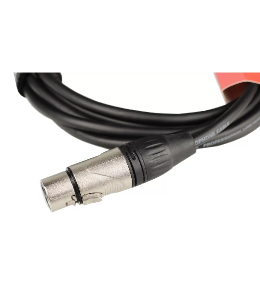 Кабель микрофонный FORCE FMC-15/31/4' TRS (M) - XLR (F), высококачественный балансный, малошумящий с проводниками из безкислородной меди OFC, диаметр 6 мм, профессиональные металлические разъемы Rean, длина 3 м, цвет черный