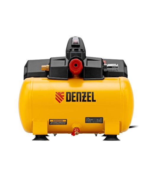 Компрессор Denzel DLS750/6 безмасляный малошумный 750 Вт, 140 л/мин,ресивер 6 л