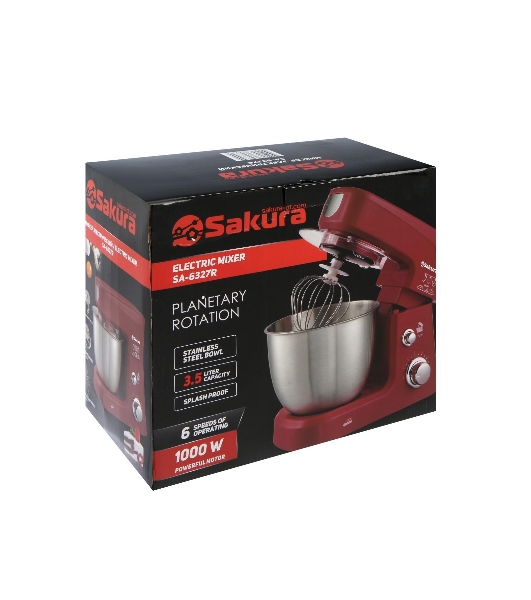 Миксер планетарный Sakura SA-6327R красный