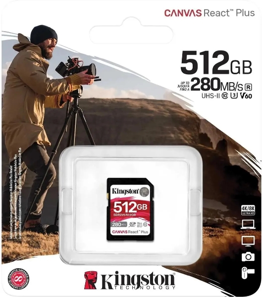 Флеш карта SDXC Kingston SDR2V6/512Gb Canvas React Plus w/o adapter 512Gb