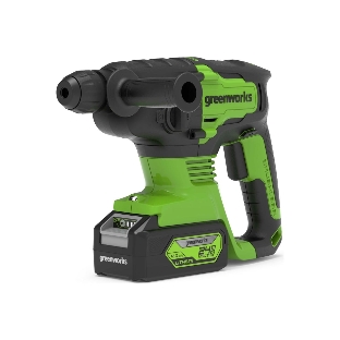Перфоратор GreenWorks GD24SDS2, 24 В, 2 Дж, от аккумулятора