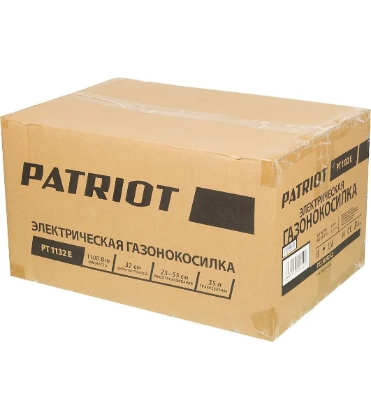 Газонокосилка электрическая Patriot PT1132E, от сети, 1000 Вт